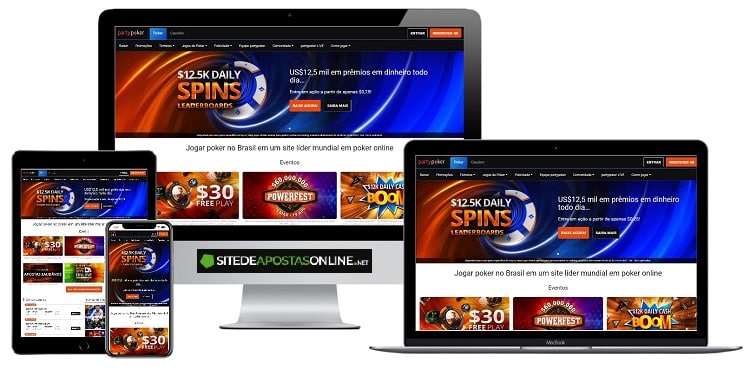 O site Partypoker é responsivo, e o software de poker pode ser baixado nele.