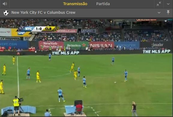 Streaming, no bet365, de jogo da MLS.