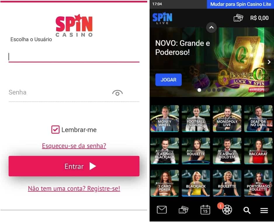 Spin Casino mobile