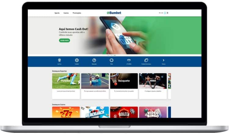 Site do Bumbet no desktop