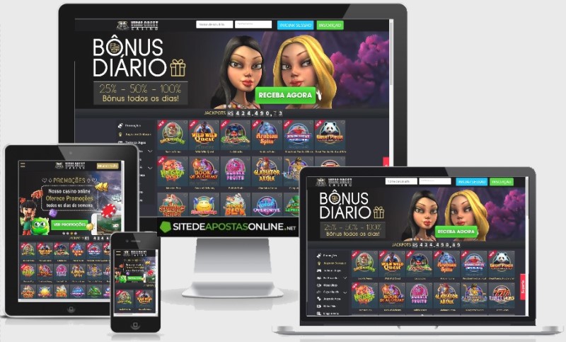 Site responsivo do Vegas Crest Casino funciona bem em diferentes dispositivos