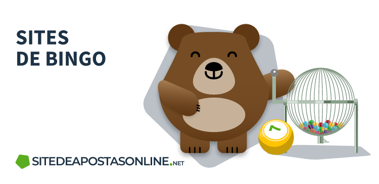 urso Betto ao lado de globo de sorteio de bingo