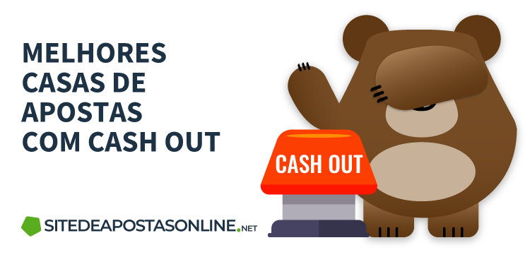 mascote Betto ao lado de um botão vermelho de cash out