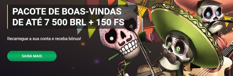 banner da promoção de boas-vindas 1xslots