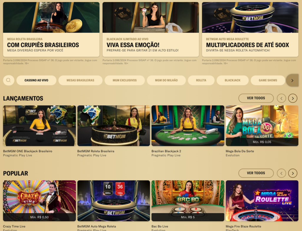 cassino ao vivo betmgm brasil